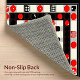 Ultra Soft Area Rug, Non Slip, Stain Resistant, Washable Area Rugs for Living Room, Bedroom, Playful Modern Dice Aesthetic(Red)