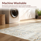 Ultra Soft Area Rug, Non Slip, Stain Resistant, Washable Area Rugs for Living Room, Bedroom, Neutral Woven Area(Beige)