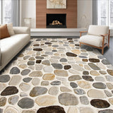 Ultra Soft Area Rug, Non Slip, Stain Resistant, Washable Area Rugs for Living Room, Bedroom, Elegant Stone Mosaic Runner Boho Chic Neutral Area(Beige)