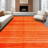 Ultra Soft Area Rug, Non Slip, Stain Resistant, Washable Area Rugs for Living Room, Bedroom, Elegant Warm Toned Minimalism(Orange)