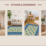 Ultra Soft Area Rug, Non Slip, Stain Resistant, Washable Area Rugs for Living Room, Bedroom, Intricate Pattern Neutral Home Office Area Rug(Beige)