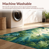 Ultra Soft Area Rug, Non Slip, Stain Resistant, Washable Area Rugs for Living Room, Bedroom, Charming Tropical Character Design(Beige)