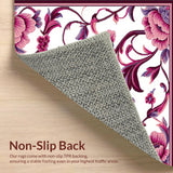 Blooming Carnation Scroll with Layered Petal Motifs and Flourishing Vines(Mauve)