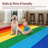 Ultra Soft Area Rug, Non Slip, Stain Resistant, Washable Area Rugs for Living Room, Bedroom, Colorful Kids Room Non-Slip Play Area Carpet(Red)