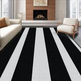 Ultra Soft Area Rug, Non Slip, Stain Resistant, Washable Area Rugs for Living Room, Bedroom, Classic Black and White Trellis(Black)