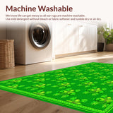 Festive Clover Patterned Welcome Mat(Green)