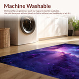 Ultra Soft Area Rug, Non Slip, Stain Resistant, Washable Area Rugs for Living Room, Bedroom, Cosmic Colorful Nebula Aesthetic(Purple)