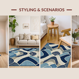 Chic Navy Braided Curves(Blue)