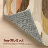 Ultra Soft Area Rug, Non Slip, Stain Resistant, Washable Area Rugs for Living Room, Bedroom, Rustic Warm Tones Design(Beige)
