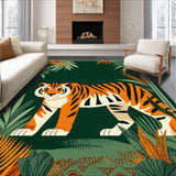 Ultra Soft Area Rug, Non Slip, Stain Resistant, Washable Area Rugs for Living Room, Bedroom, Cozy Soft Green Medallion Style(Green)