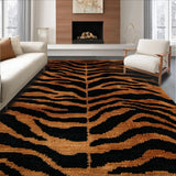 Ultra Soft Area Rug, Non Slip, Stain Resistant, Washable Area Rugs for Living Room, Bedroom, Luxury Tiger Print Living Room Accent Rug(Beige)