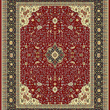 Ultra Soft Area Rug, Non Slip, Stain Resistant, Washable Area Rugs for Living Room, Bedroom, Glamorous Deep Red Trellis Pattern(Red)