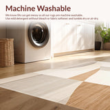 Ultra Soft Area Rug, Non Slip, Stain Resistant, Washable Area Rugs for Living Room, Bedroom, Modern Beige Semi Circle Kitchen With Dirt Repellent Technology(Beige)