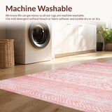 Ultra Soft Area Rug, Non Slip, Stain Resistant, Washable Area Rugs for Living Room, Bedroom, Rustic Textured Shag with Warm Hues(Red)