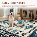 Artistic Black and White Tiled Motif(White)