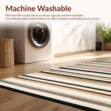 Ultra Soft Area Rug, Non Slip, Stain Resistant, Washable Area Rugs for Living Room, Bedroom, Contemporary Earth Tone Pattern(Beige)