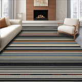 Ultra Soft Area Rug, Non Slip, Stain Resistant, Washable Area Rugs for Living Room, Bedroom, Elegant Geometric Contrast Design(Black)