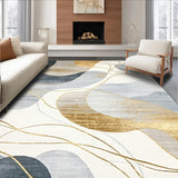 Ultra Soft Area Rug, Non Slip, Stain Resistant, Washable Area Rugs for Living Room, Bedroom, Rustic Neutral Patterned Layers(Gray)