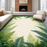 Ultra Soft Area Rug, Non Slip, Stain Resistant, Washable Area Rugs for Living Room, Bedroom, Elegant Floral Earth Tones(Ivory)