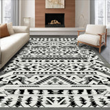 Elegant Tribal Chic Floor Covering(Black)