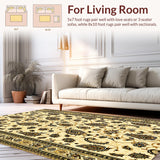 Traditional Paisley Golden Beige Prayer for Meditation(Beige)
