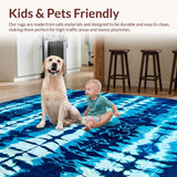 Ultra Soft Area Rug, Non Slip, Stain Resistant, Washable Area Rugs for Living Room, Bedroom, Ultra Soft Plush Nursery Carpet for Girls in Ocean Blue(Blue)