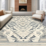 Bhalil Diamond Geometric Area With Berber Inspired Tribal Design(Beige)