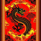 Dramatic Gothic Dragon Silhouette(Red)