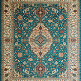 Ultra Soft Area Rug, Non Slip, Stain Resistant, Washable Area Rugs for Living Room, Bedroom, Chic Neutral Toned Print(Blue)
