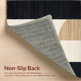 Playful Black Tan Abstract Composition(Beige)