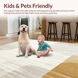 Ultra Soft Area Rug, Non Slip, Stain Resistant, Washable Area Rugs for Living Room, Bedroom, Distressed Beige Runner Modern Abstract Floor(Beige)
