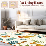 Ultra Soft Area Rug, Non Slip, Stain Resistant, Washable Area Rugs for Living Room, Bedroom, Delightful Animal-Themed Cozy Decor(Ivory)