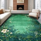 Intricate Botanical Leaf Motif(Green)