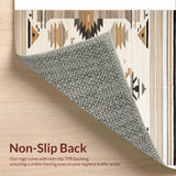 Ultra Soft Area Rug, Non Slip, Stain Resistant, Washable Area Rugs for Living Room, Bedroom, Stylish Modern Diamond Pattern(Beige)