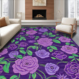 Ultra Soft Area Rug, Non Slip, Stain Resistant, Washable Area Rugs for Living Room, Bedroom, Luxurious Modern Artistic Blend(Purple)