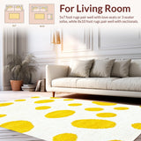Ultra Soft Area Rug, Non Slip, Stain Resistant, Washable Area Rugs for Living Room, Bedroom, Vibrant Fluffy Novelty Mat(Yellow)