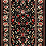 Vintage Floral Elegance in Black(Black)