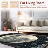 Ultra Soft Area Rug, Non Slip, Stain Resistant, Washable Area Rugs for Living Room, Bedroom, Contemporary Abstract Stellar Arrangement(Gray)