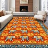 Ultra Soft Area Rug, Non Slip, Stain Resistant, Washable Area Rugs for Living Room, Bedroom, Chic Nature-Inspired Entrance Accent(Orange)