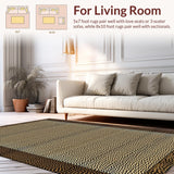 Ultra Soft Area Rug, Non Slip, Stain Resistant, Washable Area Rugs for Living Room, Bedroom, Rustic Vibrant Animal Print(Beige)