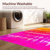 Ultra Soft Area Rug, Non Slip, Stain Resistant, Washable Area Rugs for Living Room, Bedroom, Lively Soft Ombre Effect Style(Orange)