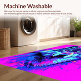 Ultra Soft Area Rug, Non Slip, Stain Resistant, Washable Area Rugs for Living Room, Bedroom, Contemporary Bold Animal Theme(Blue)