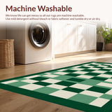 Artistic Green and White Tiled(Green)