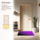 Ultra Soft Area Rug, Non Slip, Stain Resistant, Washable Area Rugs for Living Room, Bedroom, Bold Purple Modern Design(Purple)