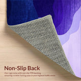 Ultra Soft Area Rug, Non Slip, Stain Resistant, Washable Area Rugs for Living Room, Bedroom, Elegant Gradient Color Fusion(Purple)