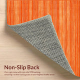 Ultra Soft Area Rug, Non Slip, Stain Resistant, Washable Area Rugs for Living Room, Bedroom, Contemporary Cozy Solid Design(Orange)