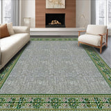 Ultra Soft Area Rug, Non Slip, Stain Resistant, Washable Area Rugs for Living Room, Bedroom, Rustic Nature-Inspired Pattern(Gray)