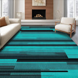 Modern Abstract Teal and Black(Blue)