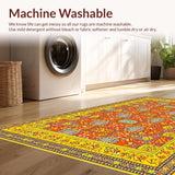 Ultra Soft Area Rug, Non Slip, Stain Resistant, Washable Area Rugs for Living Room, Bedroom, Lively Plush Tufted Whimsy Creation(Orange)
