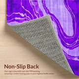 Ultra Soft Area Rug, Non Slip, Stain Resistant, Washable Area Rugs for Living Room, Bedroom, Trendy Soft Textured Expression(Purple)